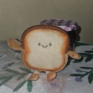 Cute Toast Plush Coin Purse